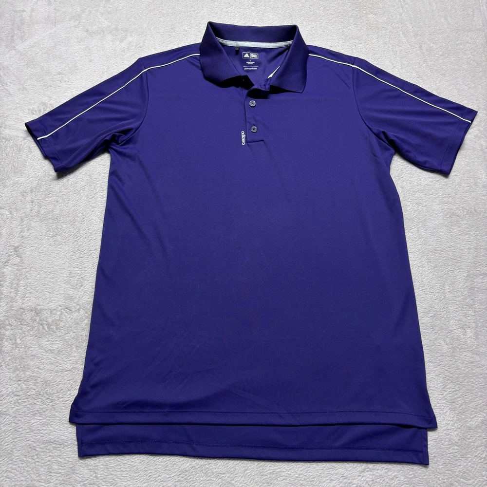 Adidas Golf Polo Shirt Mens L Adizero Purple Short Sleeve Z95242 EUC
